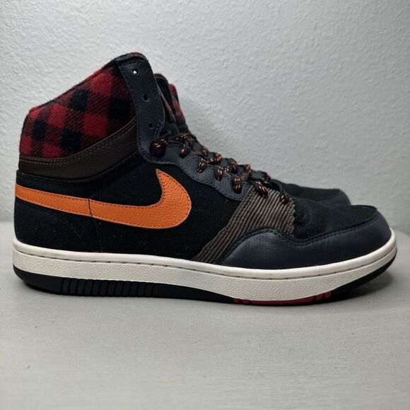 Nike Court Force US Buffalo Plaid Hi Top Shoes - Picture 1 of 7
